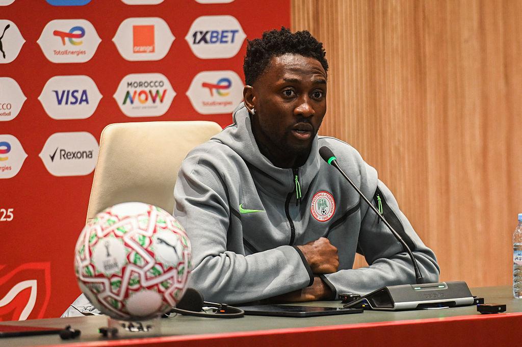Super Eagles captain Wilfred Ndidi addressing journalists before Nigeria's friendly match against Portugal.