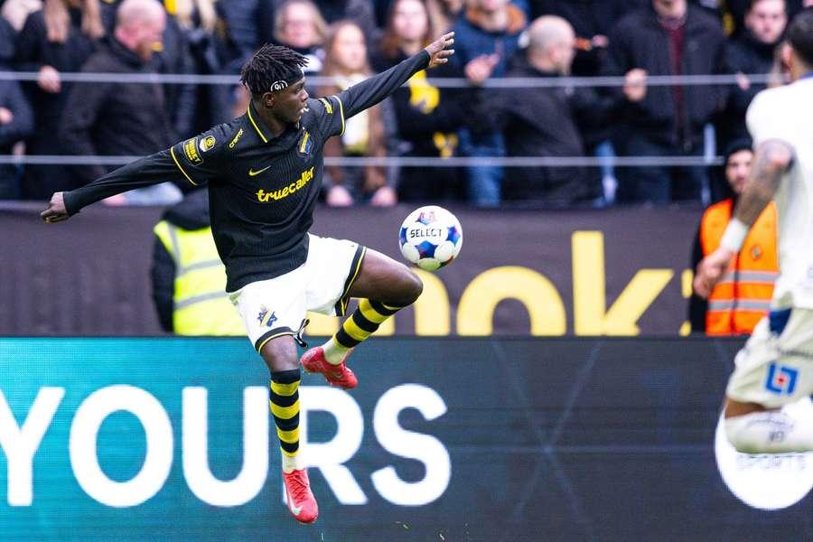 Nigerian winger Zadok Yohanna in action for AIK amid Brighton transfer interest