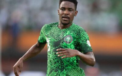 Super Eagles defender Zaidu Sanusi during Nigeria's international friendly against Portugal.