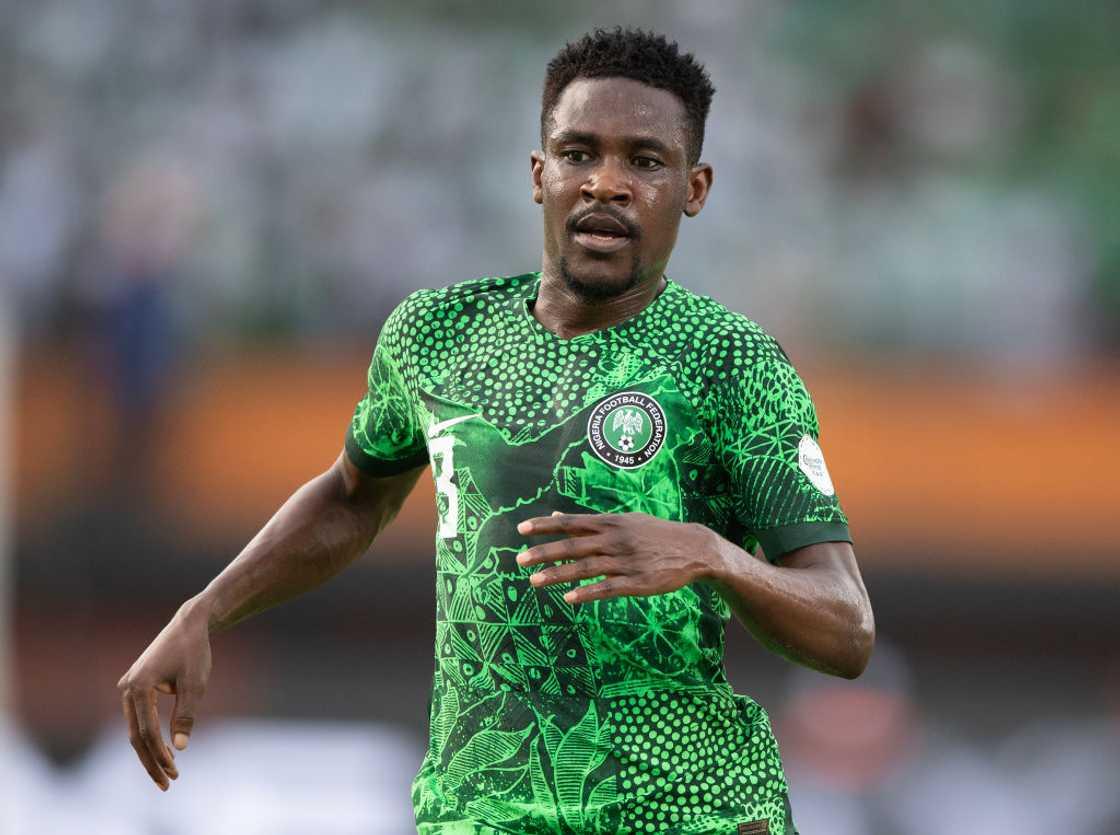 Super Eagles defender Zaidu Sanusi during Nigeria's international friendly against Portugal.