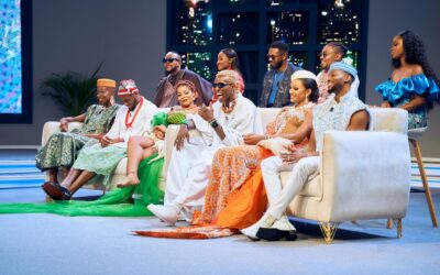 Former BBNaija housemates Zita and Danboskid discussing their relationship during the Season 10 reunion show.